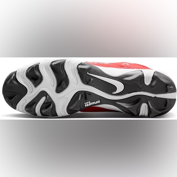 Nike Alpha Menace 3 Shark Mid Football Cleats Red White CV0582-616 Mens Size 15 - Picture 8 of 11